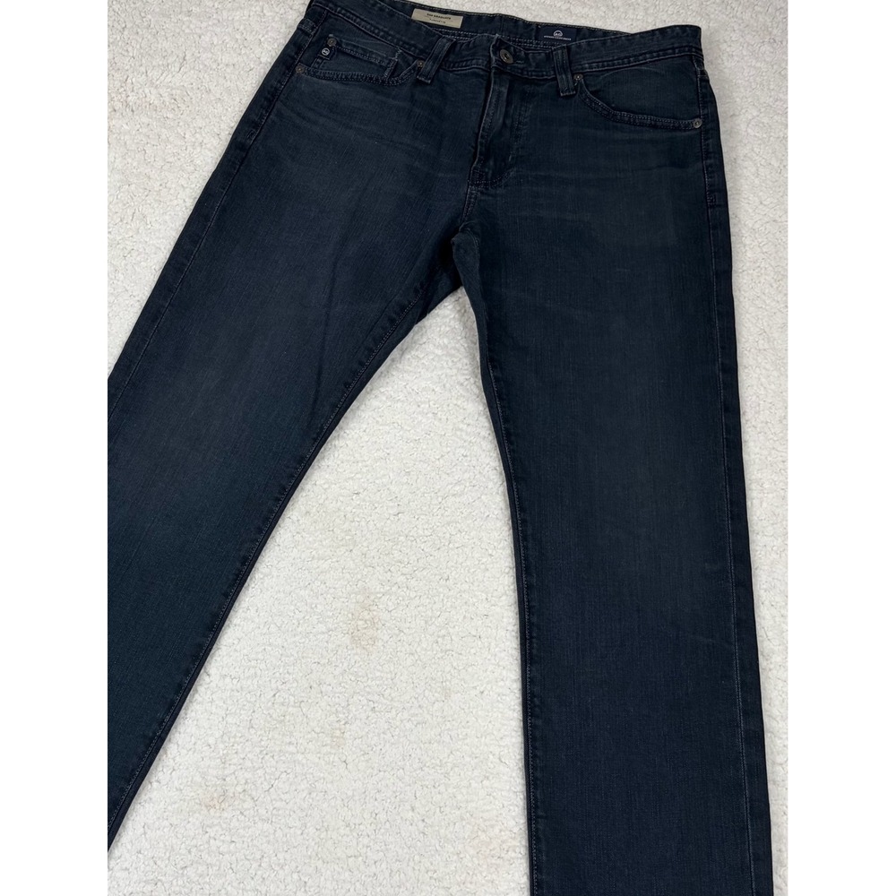 AG Adriano Goldschmied Mens 32x31 The Graduate Tailored Leg Jeans Dark Over Dye